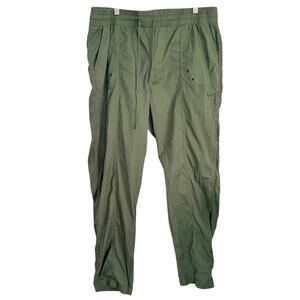 Palm Rio Olive‎ Green Cargo Pants XL Women’s Drawstring Waist Cotton Blend